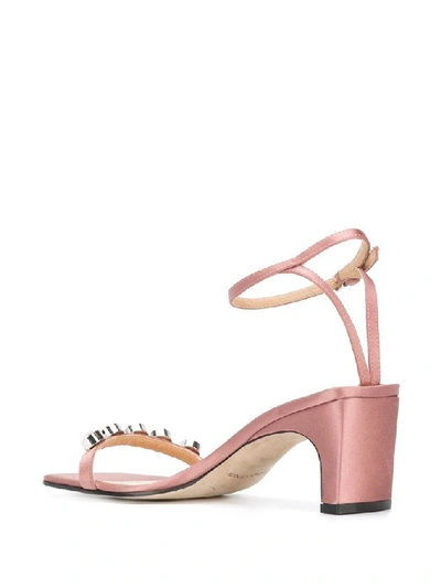 Shop Sergio Rossi Women's Pink Leather Sandals
