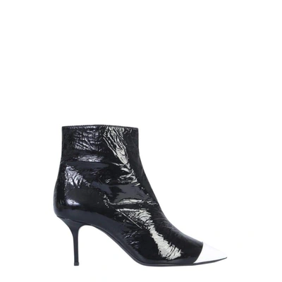 Shop Msgm Women's Black Leather Ankle Boots