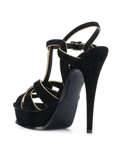 Shop Saint Laurent Women's Black Suede Heels