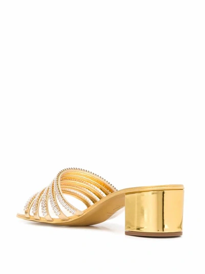 Shop Giuseppe Zanotti Design Women's Gold Leather Sandals