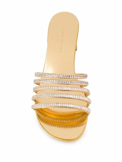 Shop Giuseppe Zanotti Design Women's Gold Leather Sandals