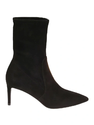 Shop Stuart Weitzman Women's Black Suede Ankle Boots