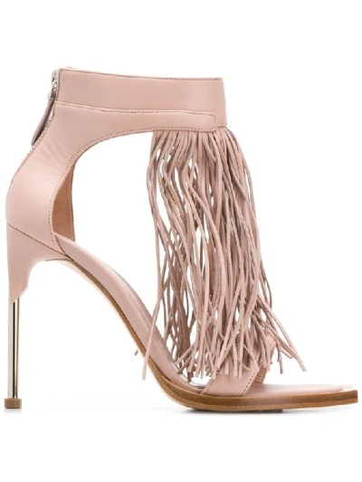 Shop Alexander Mcqueen Women's Pink Leather Sandals