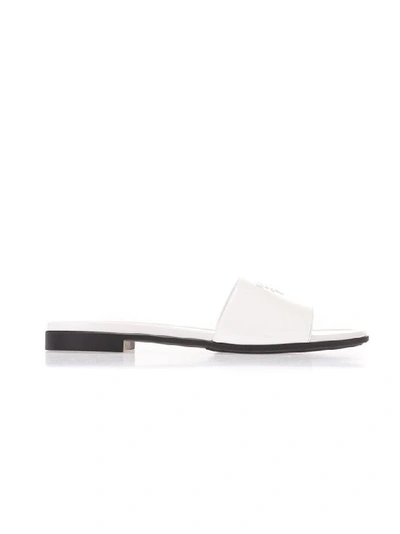 Shop Prada Women's White Leather Sandals