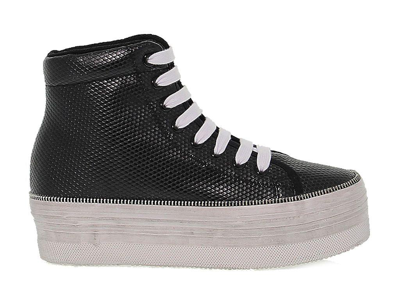 Shop Jc Play By Jeffrey Campbell Women's Black Leather Hi Top Sneakers