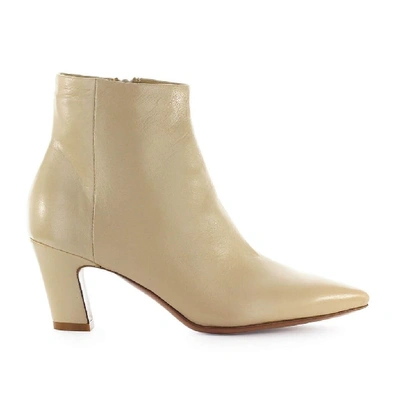 Shop Fiori Francesi Women's Beige Leather Ankle Boots