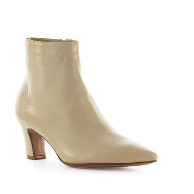 Shop Fiori Francesi Women's Beige Leather Ankle Boots