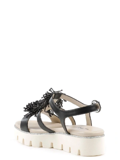 Shop Alberto Gozzi Women's Black Leather Sandals