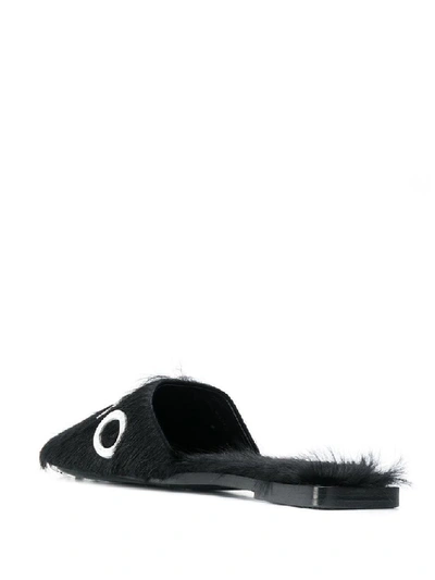 Shop Kenzo Women's Black Leather Sandals