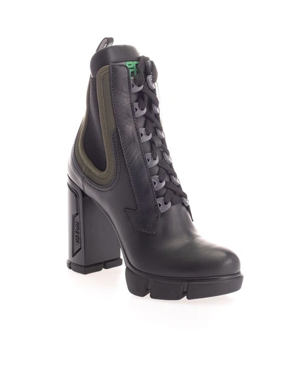 Shop Prada Women's Black Leather Ankle Boots