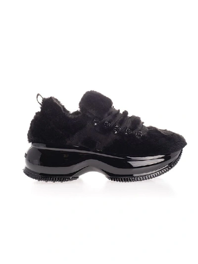 Shop Hogan Women's Black Leather Sneakers