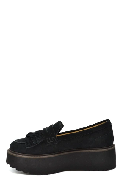 Shop Hogan Women's Black Suede Loafers