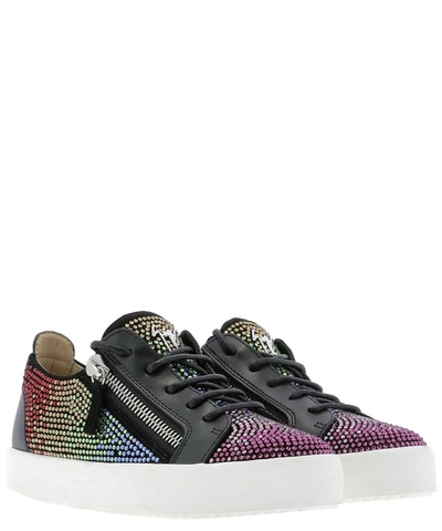 Shop Giuseppe Zanotti Design Women's Multicolor Leather Sneakers
