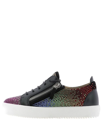 Shop Giuseppe Zanotti Design Women's Multicolor Leather Sneakers