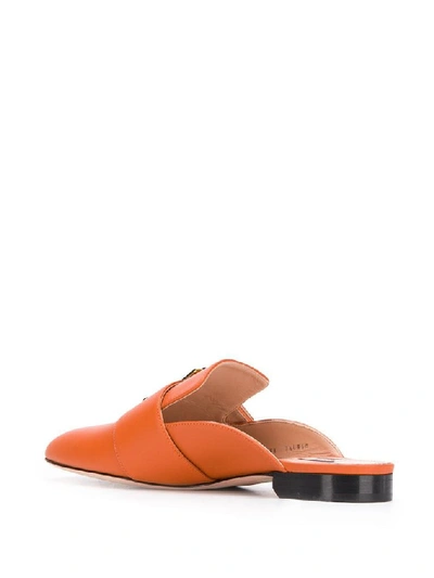 Shop Bally Women's Orange Leather Loafers