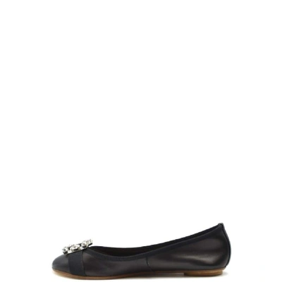 Shop Anna Baiguera Women's Black Leather Flats