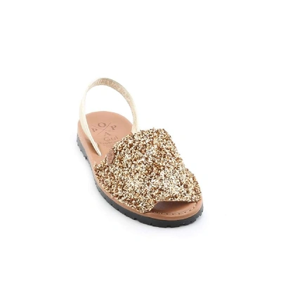 Shop Popa Women's Gold Glitter Sandals