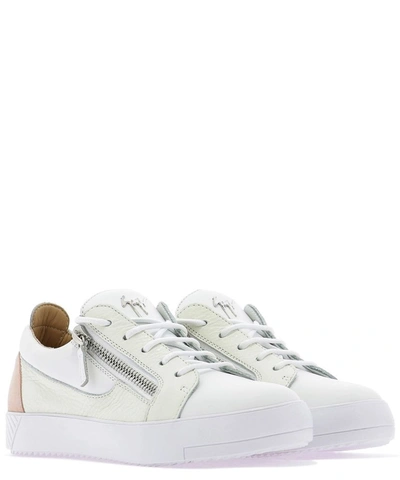 Shop Giuseppe Zanotti Design Women's White Leather Sneakers