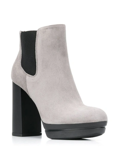 Shop Hogan Women's Grey Suede Ankle Boots