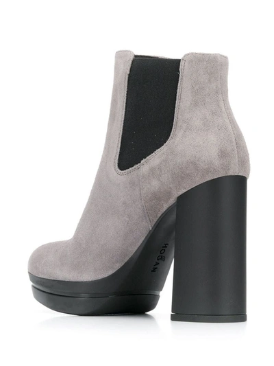 Shop Hogan Women's Grey Suede Ankle Boots