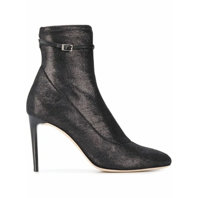 Shop Giuseppe Zanotti Design Women's Grey Leather Ankle Boots