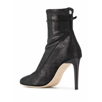 Shop Giuseppe Zanotti Design Women's Grey Leather Ankle Boots