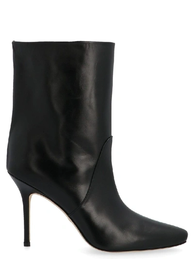 Shop Stuart Weitzman Women's Black Leather Ankle Boots