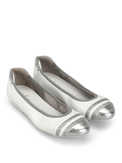 Shop Hogan Women's White Leather Flats