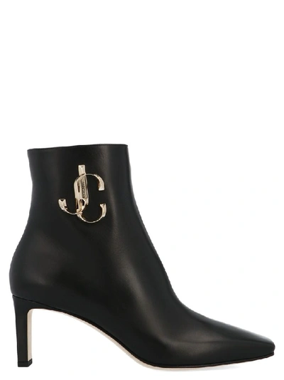 Shop Jimmy Choo Women's Black Leather Ankle Boots