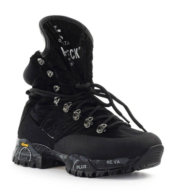 Shop Premiata Women's Black Leather Ankle Boots