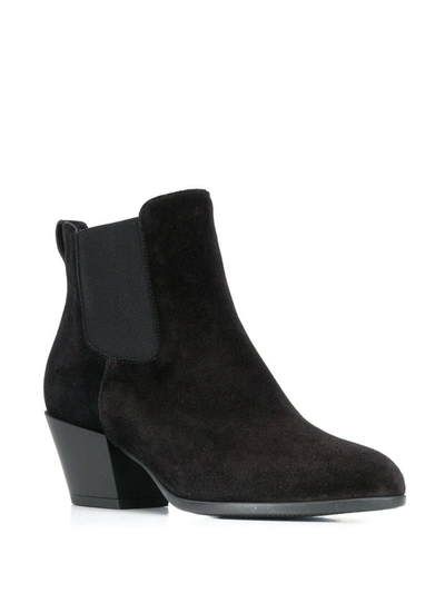 Shop Hogan Women's Black Suede Ankle Boots