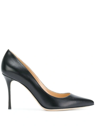 Shop Sergio Rossi Women's Black Leather Pumps