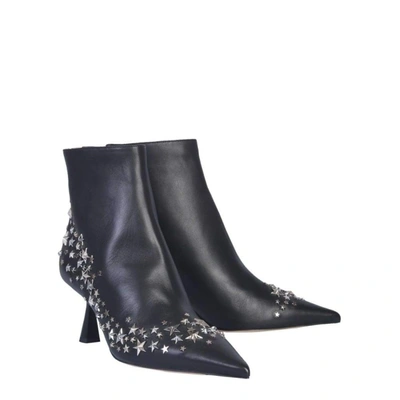 Shop Jimmy Choo Women's Black Leather Ankle Boots