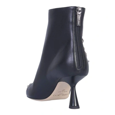 Shop Jimmy Choo Women's Black Leather Ankle Boots