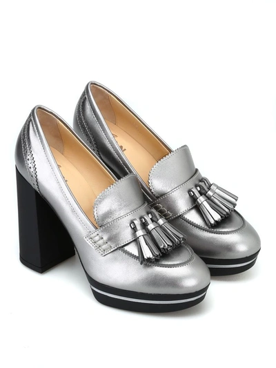 Shop Hogan Women's Grey Leather Pumps