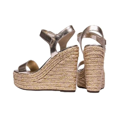 Shop Kendall + Kylie Women's Bronze Leather Wedges