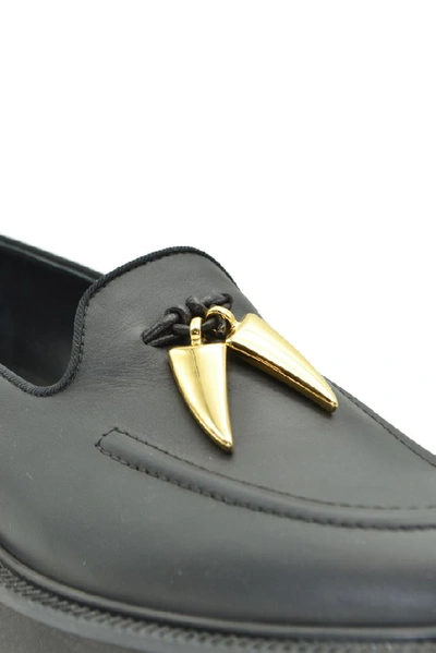 Shop Giuseppe Zanotti Design Women's Black Leather Loafers