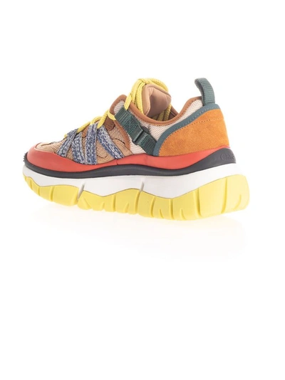 Shop Chloé Women's Multicolor Leather Sneakers