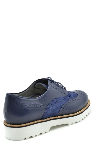 Shop Hogan Women's Blue Leather Lace-up Shoes