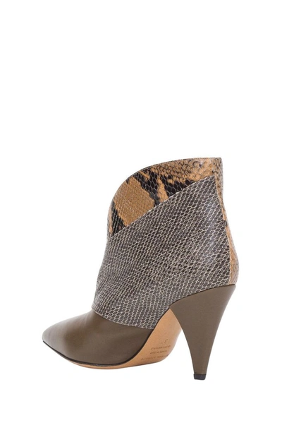 Shop Isabel Marant Women's Brown Leather Ankle Boots