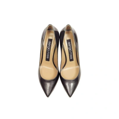 Shop Sergio Rossi Women's Grey Leather Pumps