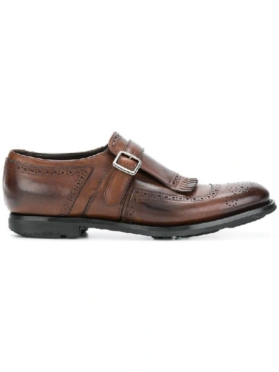 Shop Church's Men's Brown Leather Monk Strap Shoes