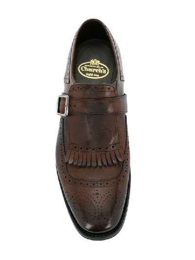 Shop Church's Men's Brown Leather Monk Strap Shoes