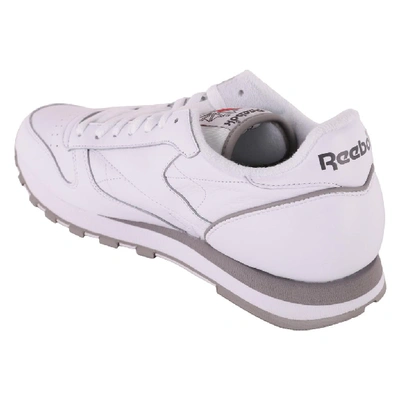 Shop Reebok Men's White Leather Sneakers