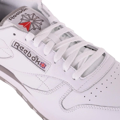 Shop Reebok Men's White Leather Sneakers