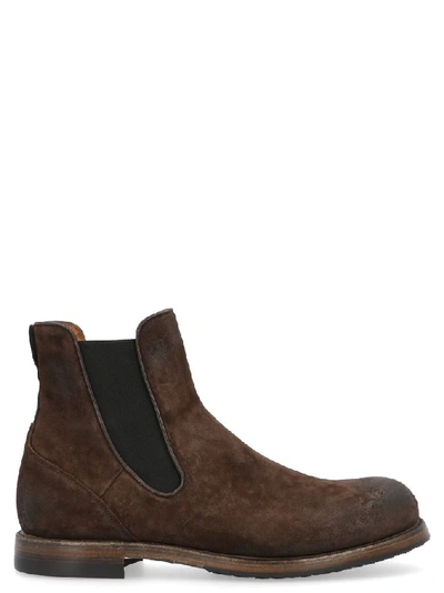 Shop Silvano Sassetti Men's Brown Suede Ankle Boots