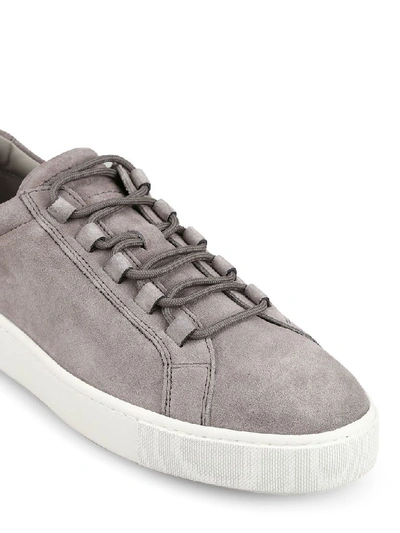 Shop Tod's Men's Grey Suede Sneakers