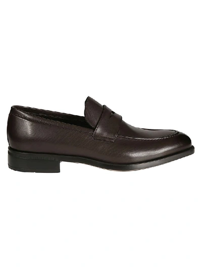 Shop Moreschi Men's Brown Leather Loafers
