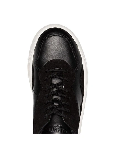 Shop Valentino Men's Black Leather Sneakers