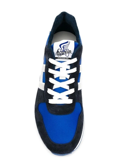 Shop Hogan Men's Blue Suede Sneakers